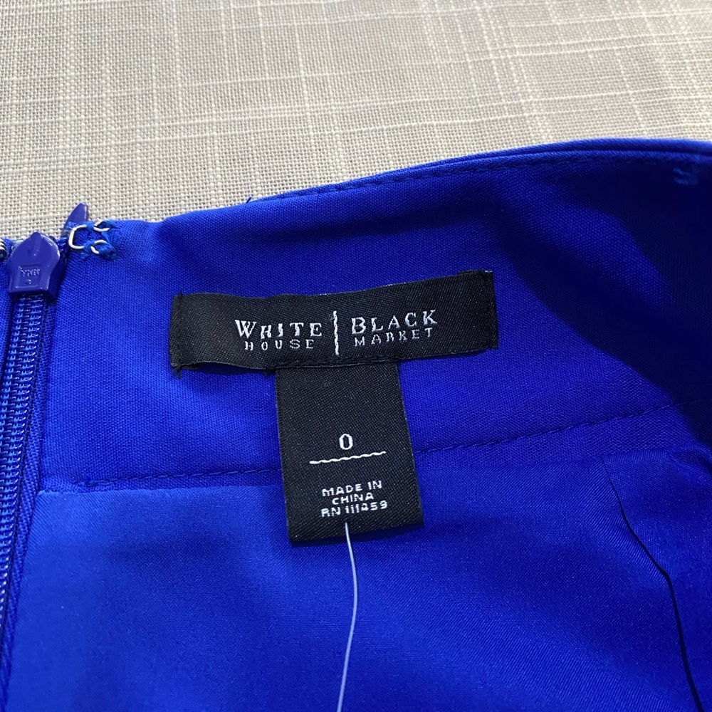 White House Black Market Blue Pencil Skirt. Women’s size 0- NWT - Picture 13 of 16